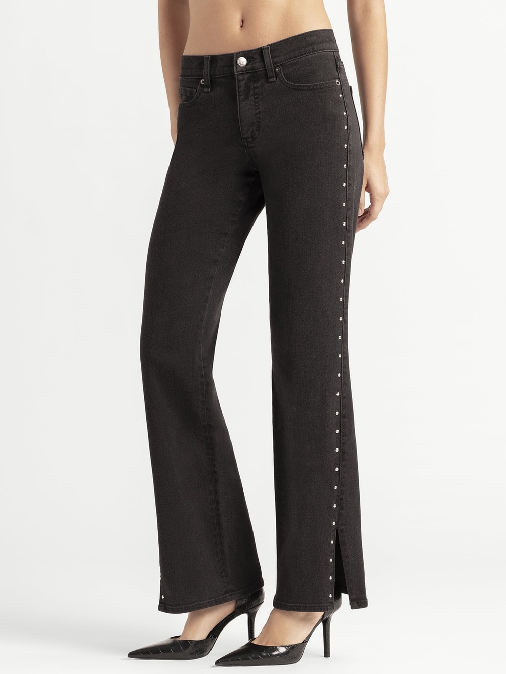 Jessica Simpson Black Boot Cut Jeans with Side Studs